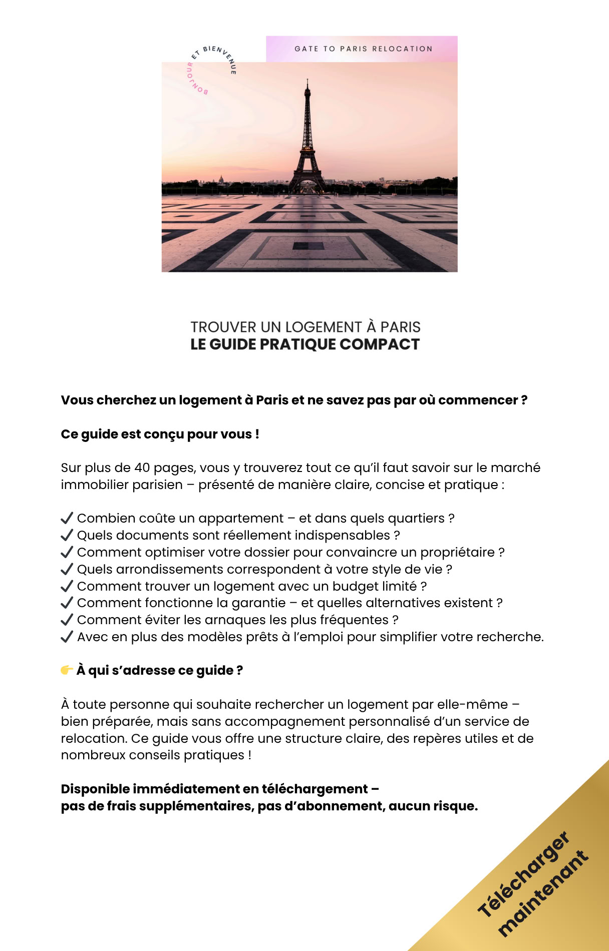 Gate to Paris Relocation - eBook Recherche d'appartement